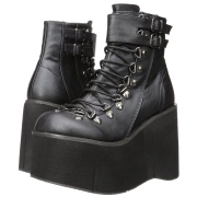 Leatherette 11,5 cm KERA-21 lolita ankle boots wedge platform