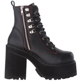 Leatherette 12 cm ASSAULT-100 goth lolita platform ankle boots