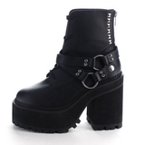 Leatherette 12 cm ASSAULT-101 goth lolita platform ankle boots