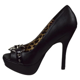 Leatherette 13,5 cm PIXIE-15 womens peep toe pumps shoes