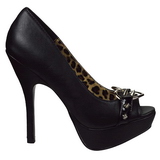 Leatherette 13,5 cm PIXIE-15 womens peep toe pumps shoes