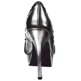 Leatherette 13,5 cm PIXIE-18 womens peep toe pumps shoes