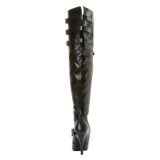 Leatherette 13 cm DIVA-3006X thigh high stretch overknee boots with wide calf