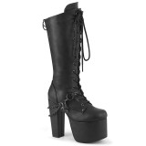 Leatherette 14 cm TORMENT-170 goth platform boots