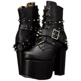 Leatherette 14 cm TORMENT-700 goth lolita platform ankle boots