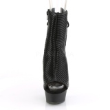 Leatherette 15 cm DELIGHT-1018 platform womens ankle boots