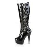 Leatherette 15 cm DELIGHT-2047 platform pleaser boots