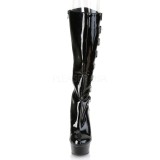 Leatherette 15 cm DELIGHT-2047 platform pleaser boots