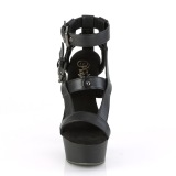 Leatherette 15 cm DELIGHT-637 platform gladiator sandals