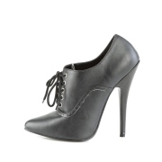 Leatherette 15 cm DOMINA-460 high heels oxford pumps for men