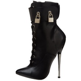 Leatherette 16 cm DAGGER-1023 fetish ankle boots womens