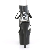 Leatherette 18 cm ESTEEM-700-14 high heels with ankle laces