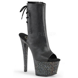 Leatherette 18 cm SKY-1018MG womens platform soled ankle boots