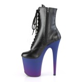 Leatherette 20 cm FLAMINGO-1020BP pleaser ankle boots with platform