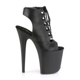 Leatherette 20 cm Pleaser FLAMINGO-800-20 Platform Ankle Calf Boots