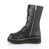 Leatherette 3 cm LILITH-211 demoniacult boots platform