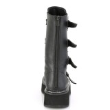 Leatherette 5 cm EMILY-322 womens buckle boots with platform