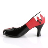Leatherette 7,5 cm HARLEY-42 Pinup Pumps Shoes with Low Heels