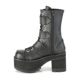 Leatherette 9,5 cm Demonia RANGER-308 gothic platform ankle boots