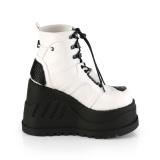 Leatherette White 12 cm STOMP-13 ankle boots wedge platform