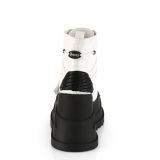 Leatherette White 12 cm STOMP-13 ankle boots wedge platform
