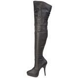 Leder 13,5 cm INDULGE-3011 overknee laarzen met plateauzool