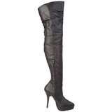 Leder 13,5 cm INDULGE-3011 overknee laarzen met plateauzool