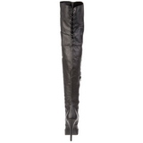 Leder 13,5 cm INDULGE-3011 overknee laarzen met plateauzool