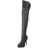 Leder 13,5 cm INDULGE-3011 overknee laarzen met plateauzool