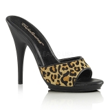 Leopard 13 cm Fabulicious POISE-501FUR womens mules shoes