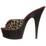 Leopard 15 cm Pleaser DELIGHT-601-6 High Platform Mules