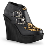 Leopard Leatherette CREEPER-306 creepers wedges women shoes