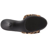 Luipaard 13 cm Fabulicious POISE-501FUR dames slippers met hak