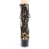 Luipaard Goud 18 cm ADORE-1020LP paaldans enkellaarsjes met hoge hakken