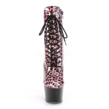 Luipaard glitter 18 cm ADORE-1020LP2 paaldans enkellaarsjes met hoge hakken