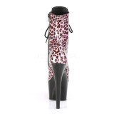 Luipaard glitter 18 cm ADORE-1020LP2 paaldans enkellaarsjes met hoge hakken
