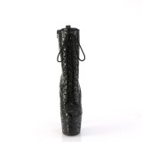 Luipaard glitter 18 cm ADORE-1040LPH paaldans enkellaarsjes met hoge hakken