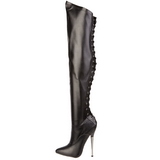 Mat 16 cm DAGGER-3060 overknee laarzen met stiletto hak