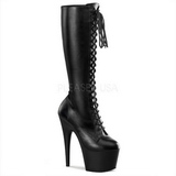 Matt 18 cm ADORE-2023 laced womens boots with platform