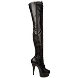 Matte 15,5 cm DELIGHT-3023 Platform Thigh High Boots