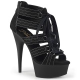 Microfiber 15 cm DELIGHT-693 pleaser sandalen met plateau