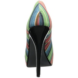 Multicolored 13 cm LOLITA-12 womens peep toe pumps shoes