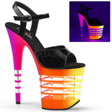 Multicolored Neon 20 cm Pleaser FLAMINGO-809UVLN Platform High Heels