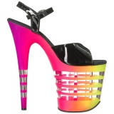 Multicolored Neon 20 cm Pleaser FLAMINGO-809UVLN Platform High Heels