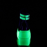 Neon 11,5 cm SHAKER-52 demoniacult sleehakken boots met plateau zwart