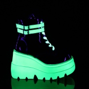 Neon 11,5 cm SHAKER-52 demoniacult sleehakken boots met plateau zwart