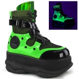 Neon 7,5 cm NEPTUNE-126 demonia enkellaarzen - unisex cyberpunk enkellaarzen