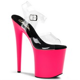 Neon Pink 20 cm Pleaser FLAMINGO-808UV High Heel Platform