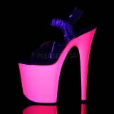 Neon Pink 20 cm Pleaser FLAMINGO-808UV Hoge Hakken Plateau