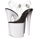 Neon White 20 cm Pleaser FLAMINGO-808UV High Heel Platform